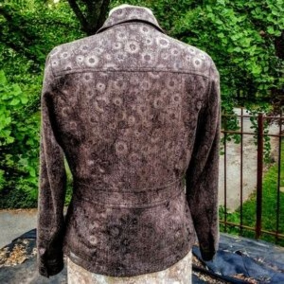 Coldwater Creek Women's Brown & Gold Metallic Jacket Blazer sz 4 - Picture 5 of 7